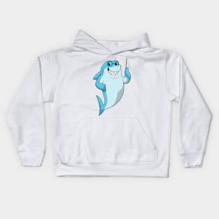 Shark as Teacher with Pointer Kids Hoodie